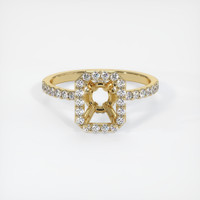 10K Yellow Gold Pave Ring Setting Image