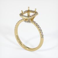14K Yellow Gold Pave Ring Setting Video