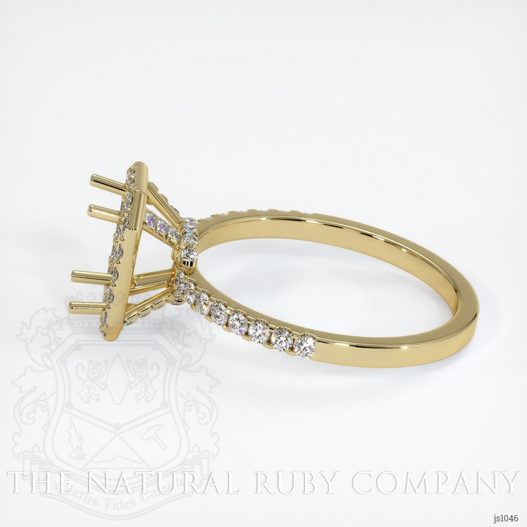 14K Yellow Gold Pave Ring Setting