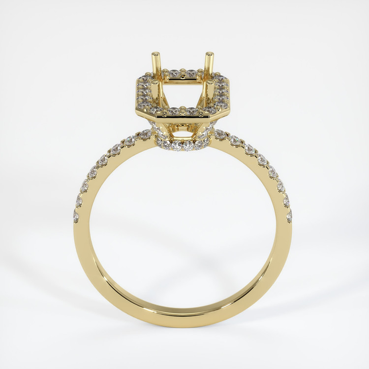 14K Yellow Gold Pave Ring Setting