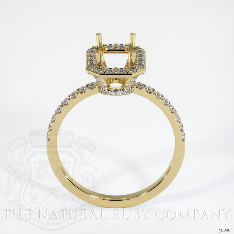 14K Yellow Gold Pave Ring Setting