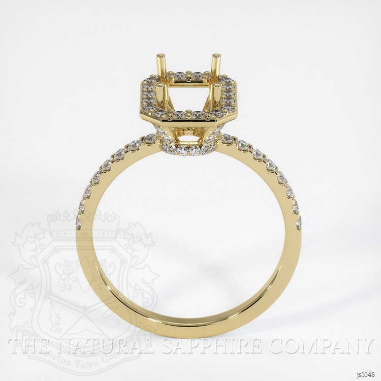 14K Yellow Gold Pave Ring Setting