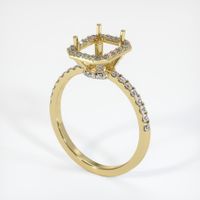 18K Yellow Gold Pave Ring Setting Video