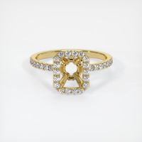 18K Yellow Gold Pave Ring Setting Image