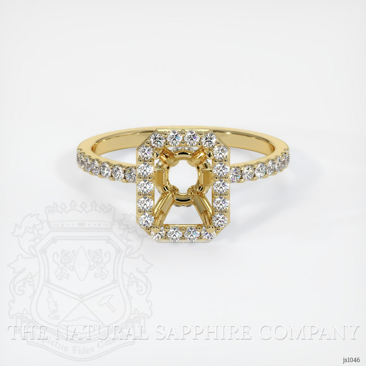 18K Yellow Gold Pave Ring Setting