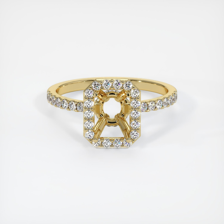 18K Yellow Gold Pave Ring Setting
