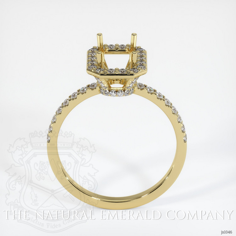 18K Yellow Gold Pave Ring Setting