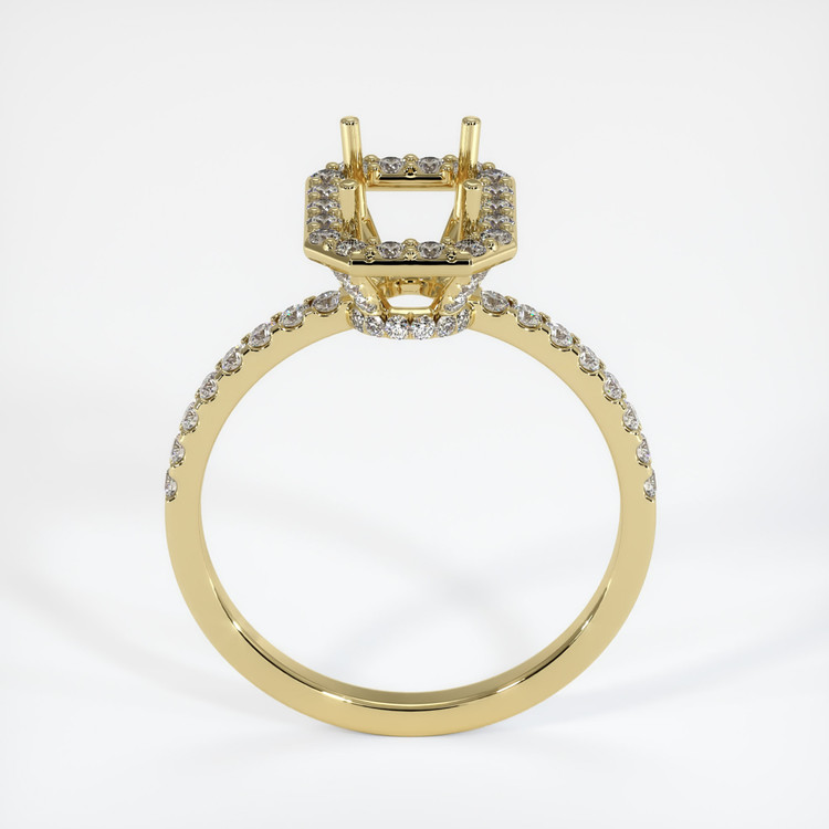 18K Yellow Gold Pave Ring Setting