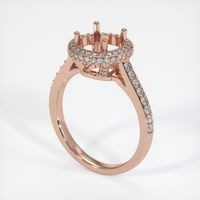 14K Rose Gold Pave Ring Setting Video