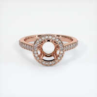 14K Rose Gold Pave Ring Setting Image