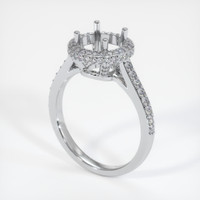 10K White Gold Pave Ring Setting Video
