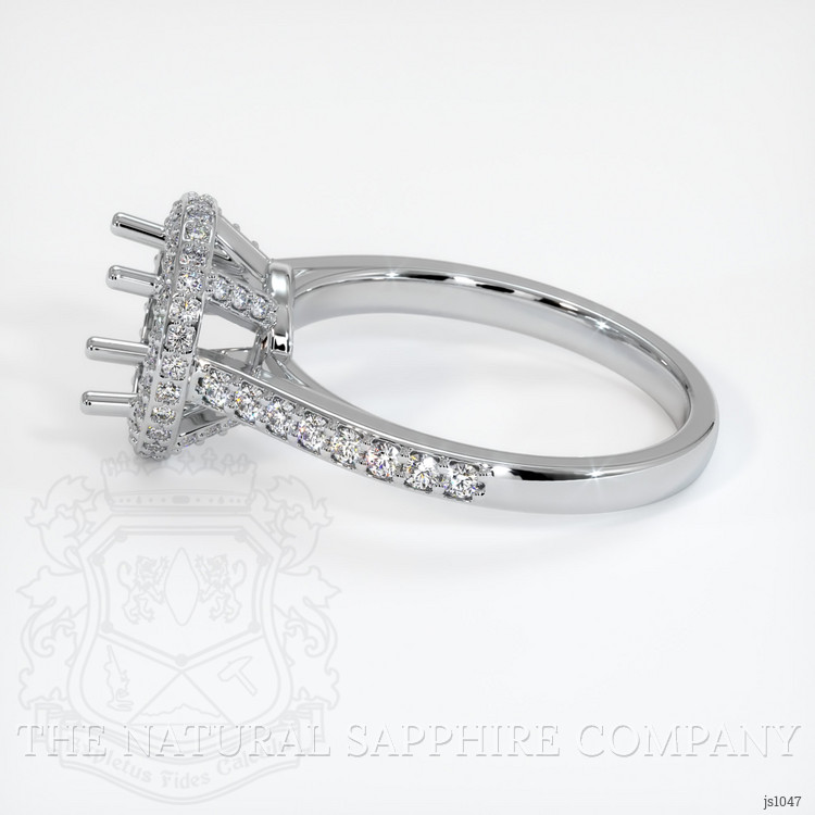 10K White Gold Pave Ring Setting