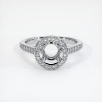 14K White Gold Pave Ring Setting Image