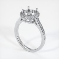 18K White Gold Pave Ring Setting Video