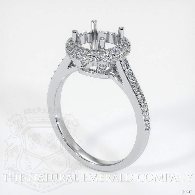 18K White Gold Pave Ring Setting