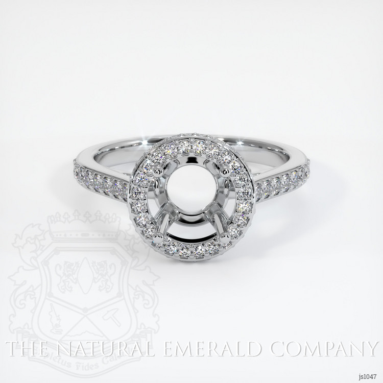 18K White Gold Pave Ring Setting