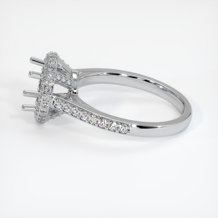 18K White Gold Pave Ring Setting