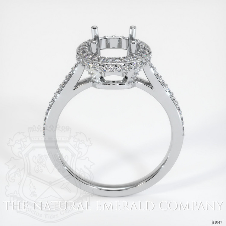 18K White Gold Pave Ring Setting