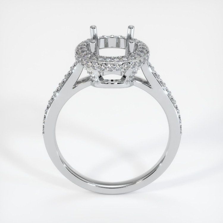 18K White Gold Pave Ring Setting