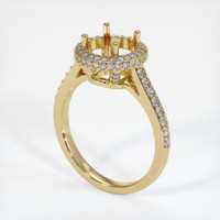 10K Yellow Gold Pave Ring Setting Video