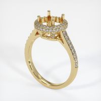 14K Yellow Gold Pave Ring Setting Video