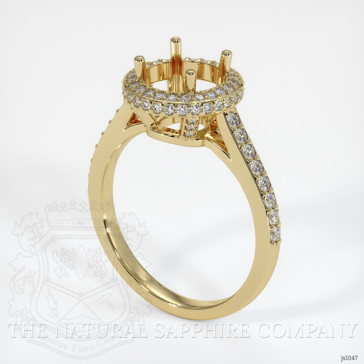 14K Yellow Gold Pave Ring Setting