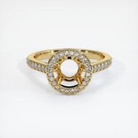 14K Yellow Gold Pave Ring Setting Image