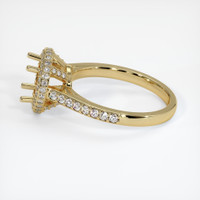 14K Yellow Gold Pave Ring Setting Image