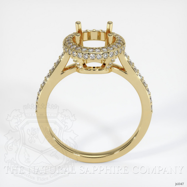 14K Yellow Gold Pave Ring Setting