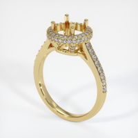 18K Yellow Gold Pave Ring Setting Video
