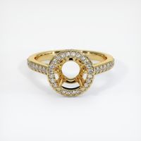 18K Yellow Gold Pave Ring Setting Image
