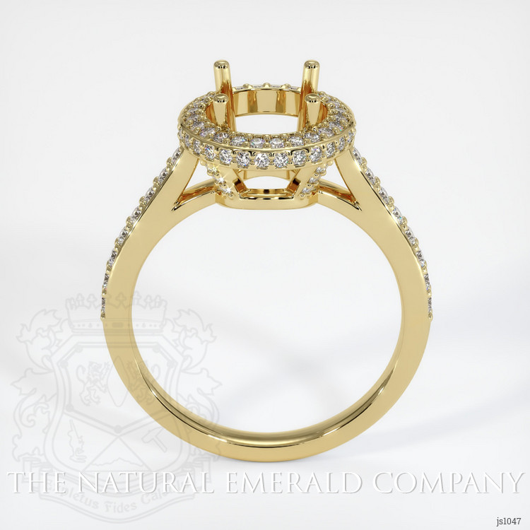 18K Yellow Gold Pave Ring Setting