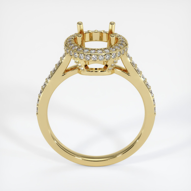 18K Yellow Gold Pave Ring Setting