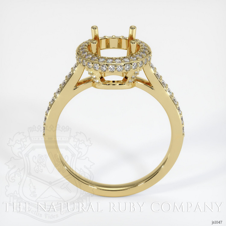 18K Yellow Gold Pave Ring Setting