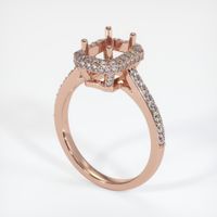14K Rose Gold Pave Ring Setting Video