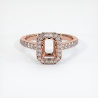 14K Rose Gold Pave Ring Setting Image