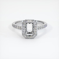 Silver Pave Ring Setting Image