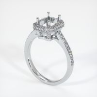 14K White Gold Pave Ring Setting Video
