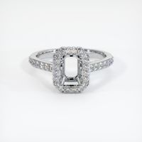 14K White Gold Pave Ring Setting Image