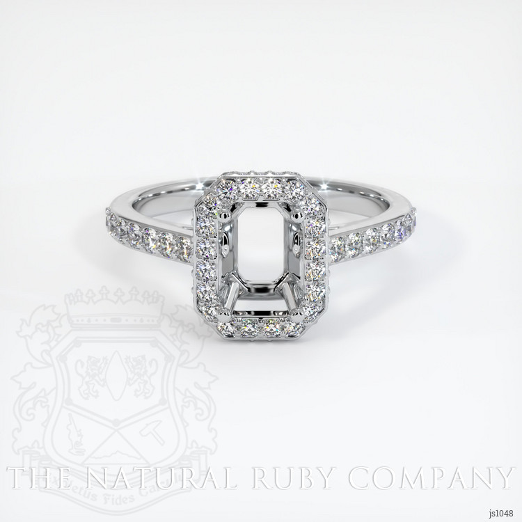 14K White Gold Pave Ring Setting