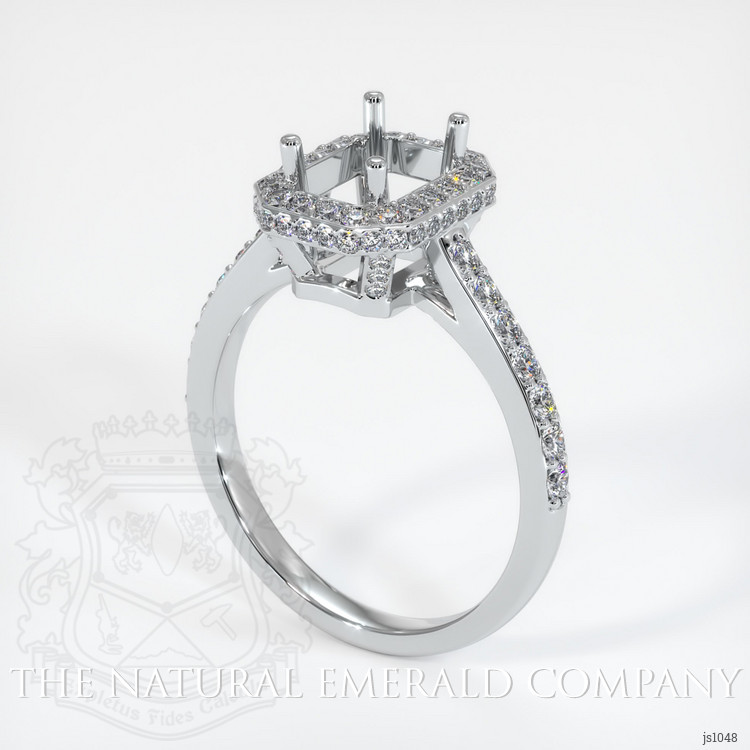 18K White Gold Pave Ring Setting