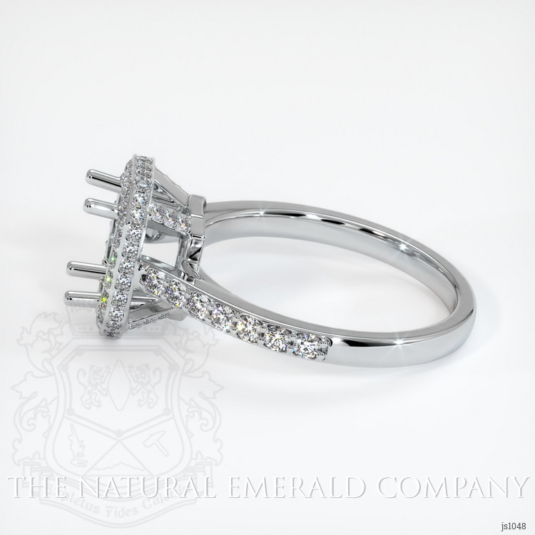 18K White Gold Pave Ring Setting