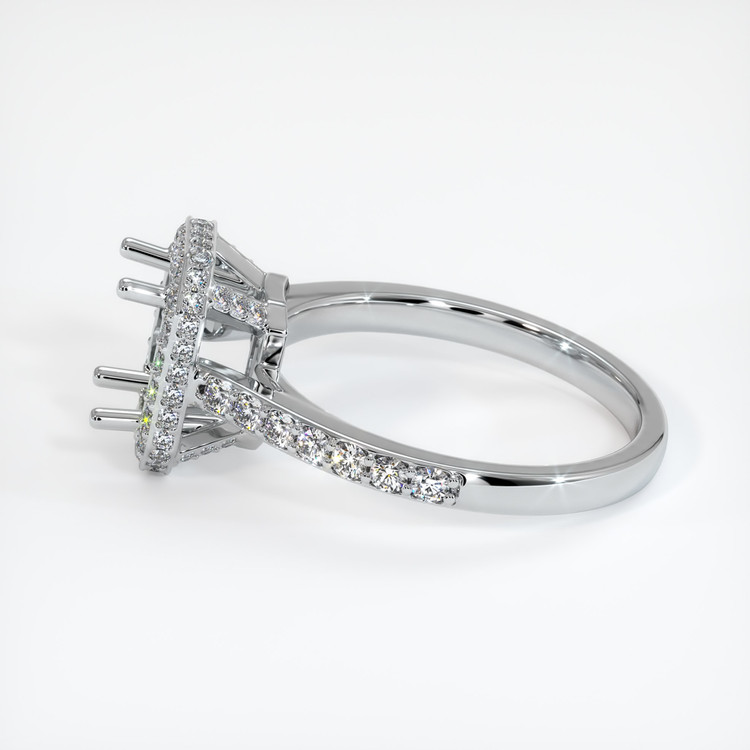 18K White Gold Pave Ring Setting