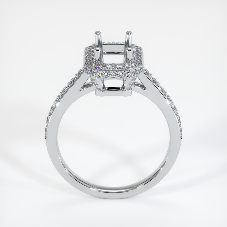 18K White Gold Pave Ring Setting