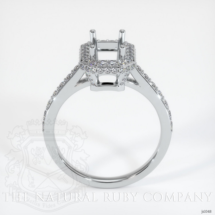 18K White Gold Pave Ring Setting