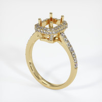 10K Yellow Gold Pave Ring Setting Video