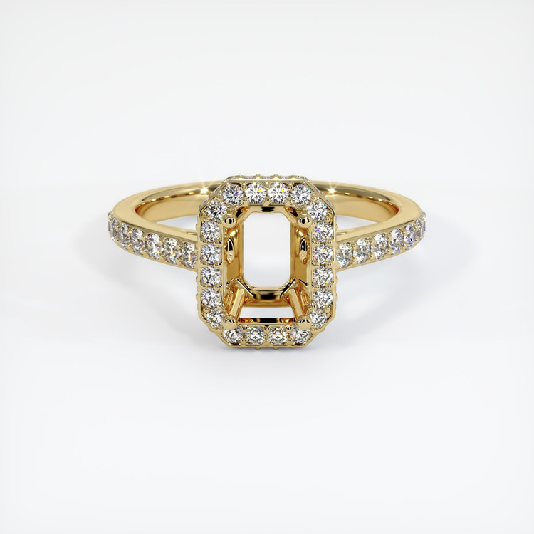 14K Yellow Gold Pave Ring Setting
