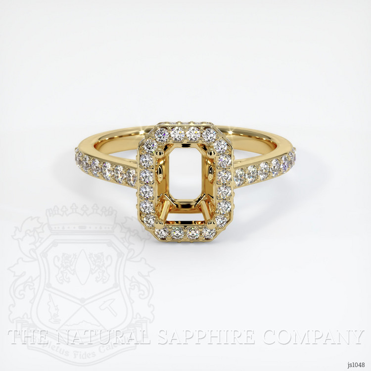 14K Yellow Gold Pave Ring Setting