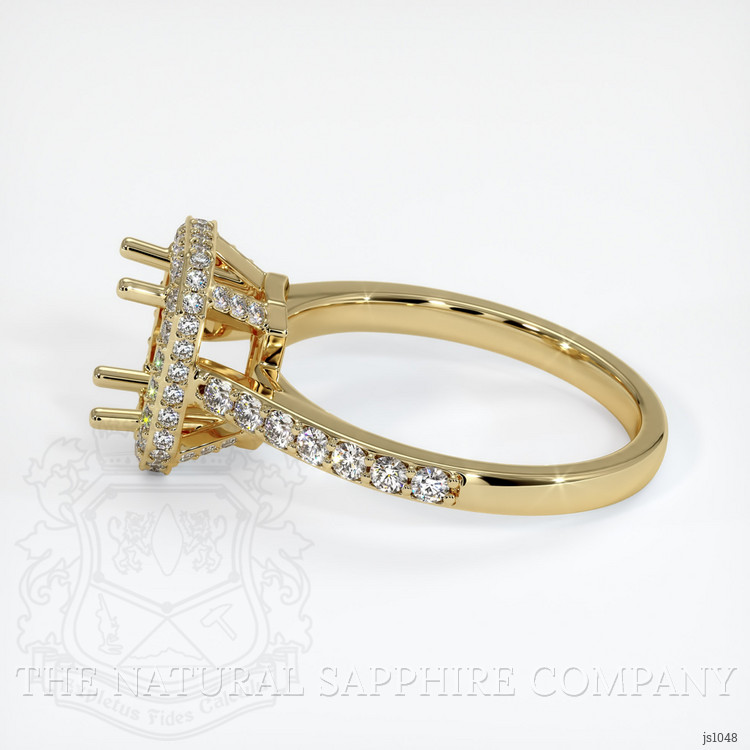14K Yellow Gold Pave Ring Setting