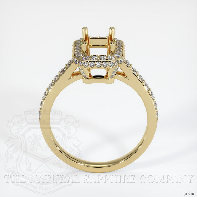 14K Yellow Gold Pave Ring Setting